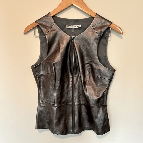 Trina Turk Leather Vest - Picture 3 of 5
